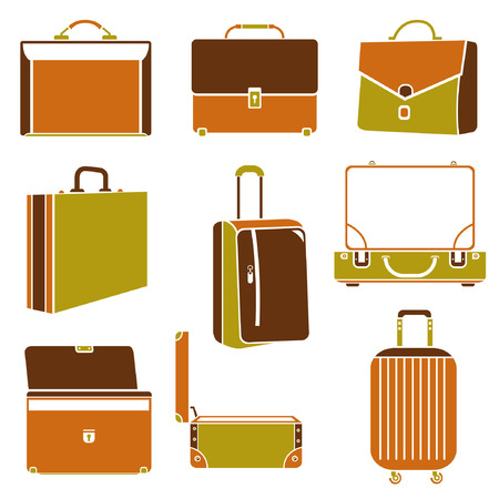 business bag set, suitcaseのイラスト素材