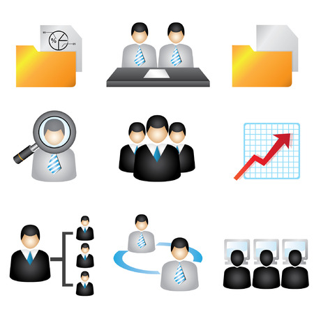 business icons set, human resource icons set, business icons setのイラスト素材