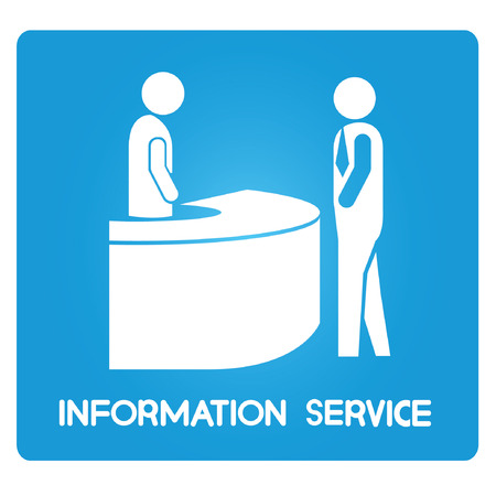 reception, information serviceのイラスト素材