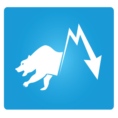 stock market, bear market symbolのイラスト素材