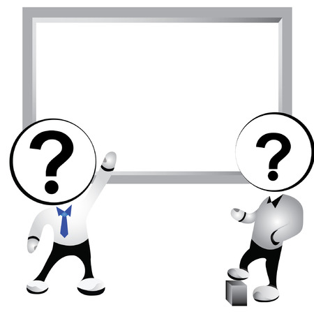 businessman with whiteboard, presentation templateのイラスト素材