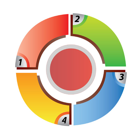 circle loop diagramのイラスト素材