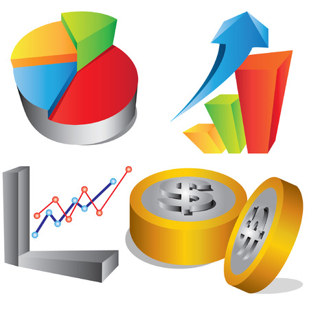 financial chart graphicのイラスト素材