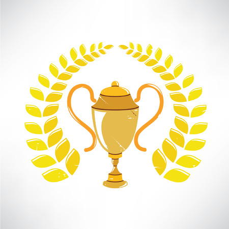 trophy cup , retro prizeのイラスト素材