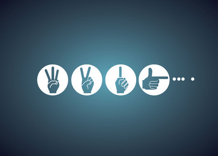 hand sign, loading conceptのイラスト素材