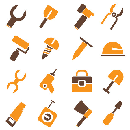 tools, orange color themeのイラスト素材
