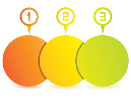 three process diagramのイラスト素材