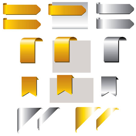 gold and silver label, tag symbolのイラスト素材