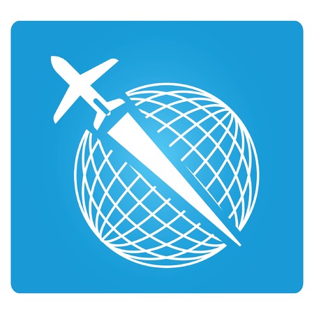 plane and globeのイラスト素材