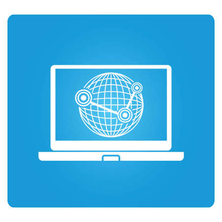 labtop and global networkのイラスト素材