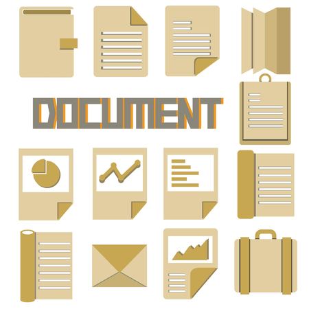 document icons, cardboard themeのイラスト素材