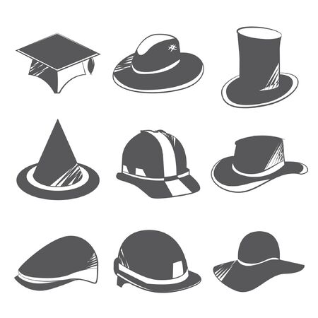 hat iconsのイラスト素材