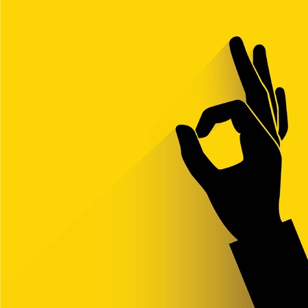 okay hand signのイラスト素材