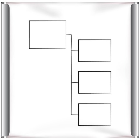 square flow chart in projector screenのイラスト素材