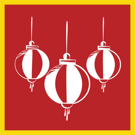 Chinese lampのイラスト素材