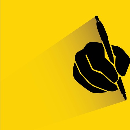 hand holding pen, writingのイラスト素材