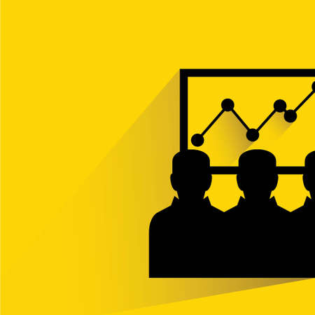 business man looking at the growth graphのイラスト素材