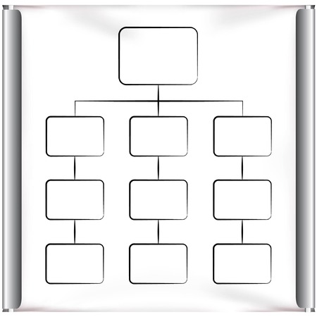 organization chart in projector screenのイラスト素材
