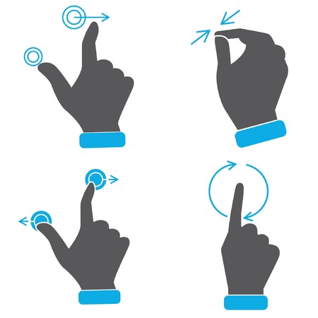 hand touch screen signのイラスト素材