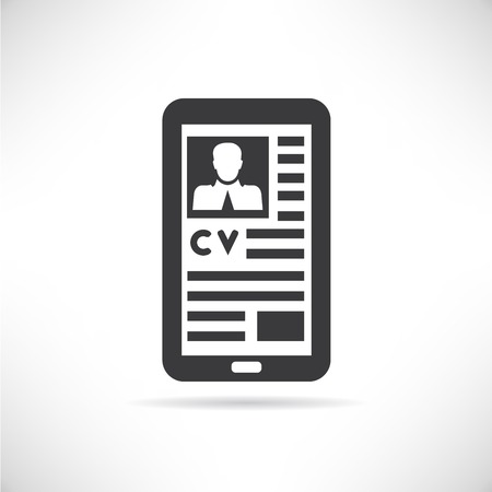 resume, job application onlineのイラスト素材