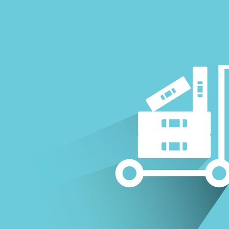 airport trolleyのイラスト素材