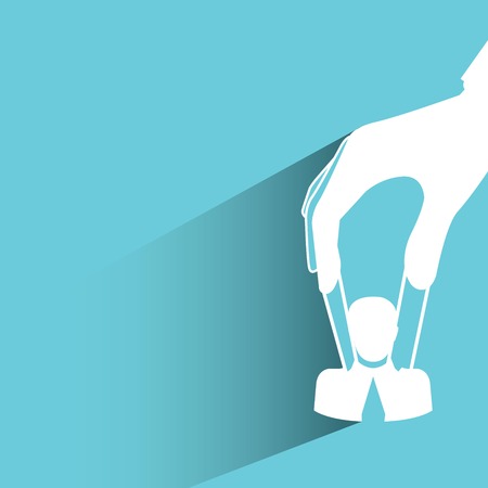 recruitment, hand holding humanのイラスト素材