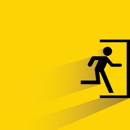 exit signのイラスト素材