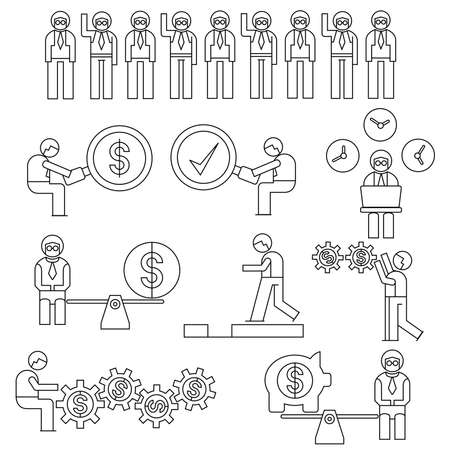 business people iconsのイラスト素材