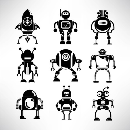 robot iconsのイラスト素材