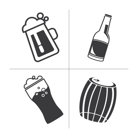beer iconsのイラスト素材