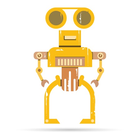 grunge robotのイラスト素材