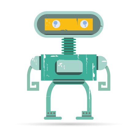 grunge robotのイラスト素材