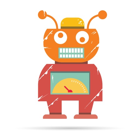 grunge robotのイラスト素材