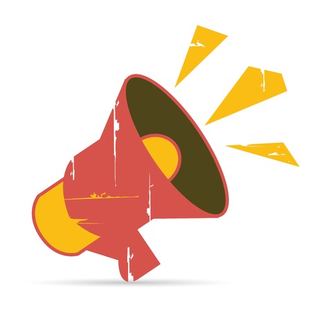 grunge megaphoneのイラスト素材