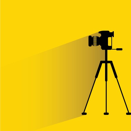camera on a tripodのイラスト素材