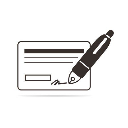 filling out chequeのイラスト素材