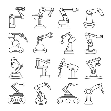 robot iconsのイラスト素材