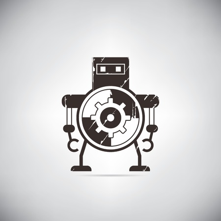 retro robotのイラスト素材