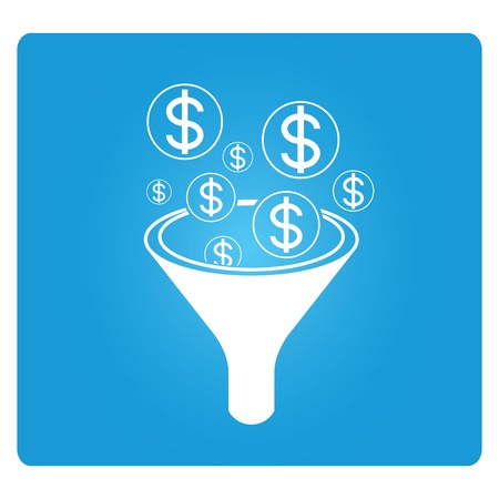 money filter crowd fundingのイラスト素材