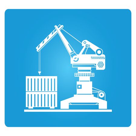 crane cargo dock portのイラスト素材