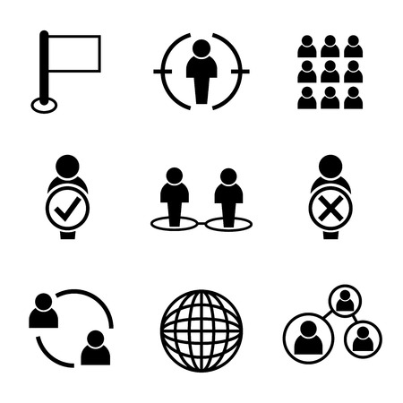 human resource business management iconsのイラスト素材