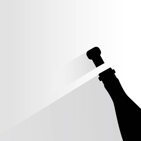 wine bottle and wine corkのイラスト素材
