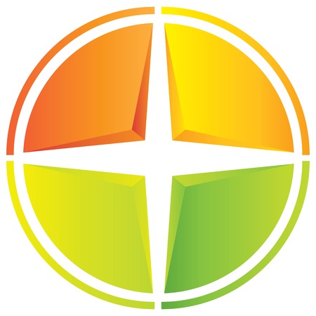 colorful circle diagramのイラスト素材