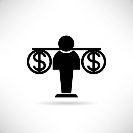 money balance scaleのイラスト素材