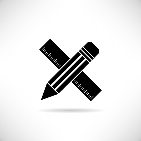 pencil and rulerのイラスト素材