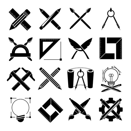 design tools drawing toolsのイラスト素材