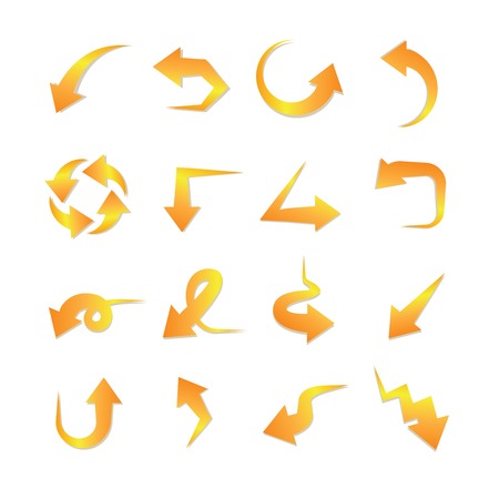 orange arrowsのイラスト素材