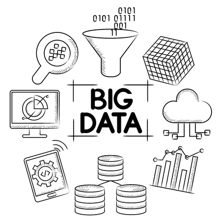 big dataのイラスト素材