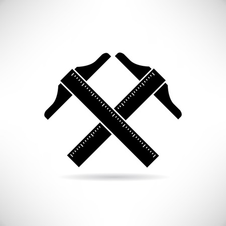 T square rulerのイラスト素材