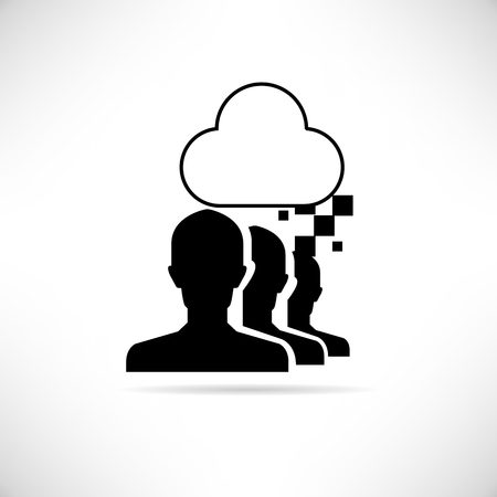 cloud collaborationのイラスト素材